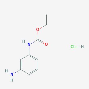 molecular formula C9H13ClN2O2 B2814959 Ethyl (3-aminophenyl)carbamate hydrochloride CAS No. 122712-58-7; 68621-73-8