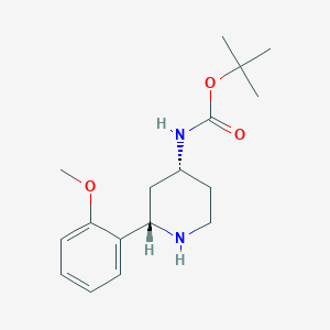 molecular formula C17H26N2O3 B2815012 Tert-butyl N-[(2S,4R)-2-(2-methoxyphenyl)piperidin-4-yl]carbamate CAS No. 2416217-55-3