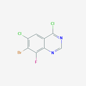 molecular formula C8H2BrCl2FN2 B2815029 7-Bromo-4,6-dichloro-8-fluoroquinazoline CAS No. 1698027-19-8