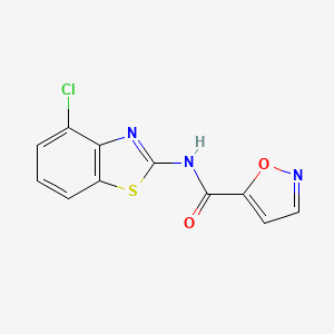 molecular formula C11H6ClN3O2S B2815041 N-(4-chlorobenzo[d]thiazol-2-yl)isoxazole-5-carboxamide CAS No. 919758-78-4