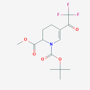 1-Tert-butyl 2-methyl 5-(trifluoroacetyl)-1,2,3,4-tetrahydropyridine-1,2-dicarboxylate