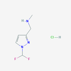 1-[1-(Difluoromethyl)-1{h}-pyrazol-3-yl]-{n}-methylmethanamine hydrochloride