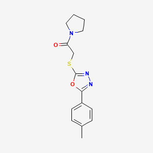 1-Pyrrolidin-1-yl-2-(5-p-tolyl-[1,3,4]oxadiazol-2-ylsulfanyl)-ethanone