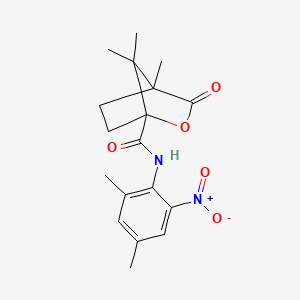(1S,4S)-N-(2,4-dimethyl-6-nitrophenyl)-4,7,7-trimethyl-3-oxo-2-oxabicyclo[2.2.1]heptane-1-carboxamide