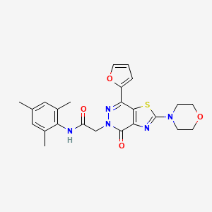 2-(7-(furan-2-yl)-2-morpholino-4-oxothiazolo[4,5-d]pyridazin-5(4H)-yl)-N-mesitylacetamide