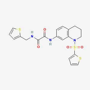 N1-(thiophen-2-ylmethyl)-N2-(1-(thiophen-2-ylsulfonyl)-1,2,3,4-tetrahydroquinolin-7-yl)oxalamide
