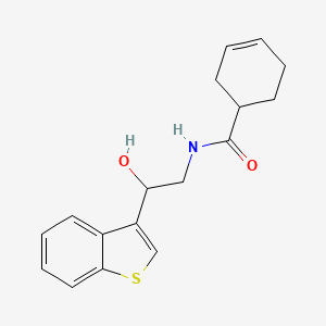 N-(2-(benzo[b]thiophen-3-yl)-2-hydroxyethyl)cyclohex-3-enecarboxamide