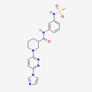 1-(6-(1H-imidazol-1-yl)pyridazin-3-yl)-N-(3-(methylsulfonamido)phenyl)piperidine-3-carboxamide