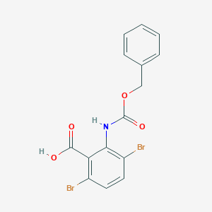 3,6-Dibromo-2-(phenylmethoxycarbonylamino)benzoic acid