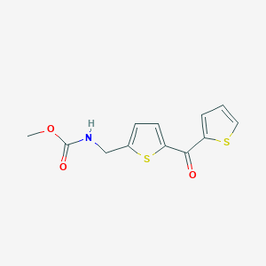 molecular formula C12H11NO3S2 B2815081 Methyl ((5-(thiophene-2-carbonyl)thiophen-2-yl)methyl)carbamate CAS No. 1421508-22-6