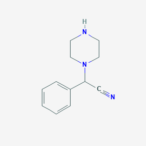 molecular formula C12H15N3 B2815092 Phenyl(piperazin-1-yl)acetonitrile CAS No. 460720-86-9