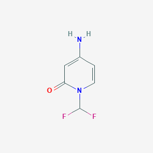 molecular formula C6H6F2N2O B2815108 4-Amino-1-(difluoromethyl)pyridin-2(1H)-one CAS No. 1708079-34-8