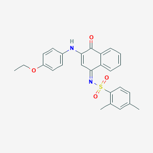 molecular formula C26H24N2O4S B281511 N-[(1Z)-3-[(4-ETHOXYPHENYL)AMINO]-4-OXO-1,4-DIHYDRONAPHTHALEN-1-YLIDENE]-2,4-DIMETHYLBENZENE-1-SULFONAMIDE 