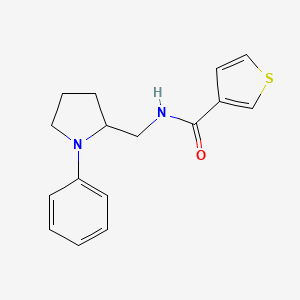N-((1-phenylpyrrolidin-2-yl)methyl)thiophene-3-carboxamide