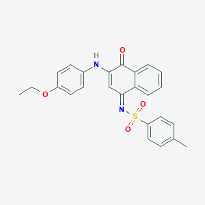 molecular formula C25H22N2O4S B281512 N-[(1Z)-3-[(4-ETHOXYPHENYL)AMINO]-4-OXO-1,4-DIHYDRONAPHTHALEN-1-YLIDENE]-4-METHYLBENZENE-1-SULFONAMIDE 