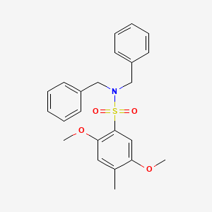 N,N-dibenzyl-2,5-dimethoxy-4-methylbenzene-1-sulfonamide