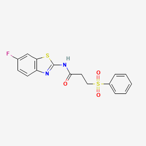 3-(benzenesulfonyl)-N-(6-fluoro-1,3-benzothiazol-2-yl)propanamide