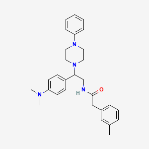 N-(2-(4-(dimethylamino)phenyl)-2-(4-phenylpiperazin-1-yl)ethyl)-2-(m-tolyl)acetamide