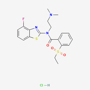 N-(2-(dimethylamino)ethyl)-2-(ethylsulfonyl)-N-(4-fluorobenzo[d]thiazol-2-yl)benzamide hydrochloride