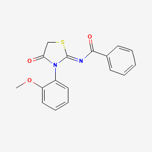 (Z)-N-(3-(2-methoxyphenyl)-4-oxothiazolidin-2-ylidene)benzamide