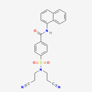 molecular formula C23H20N4O3S B2815135 4-[bis(2-cyanoethyl)sulfamoyl]-N-(naphthalen-1-yl)benzamide CAS No. 325988-43-0