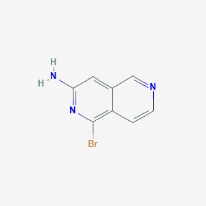 molecular formula C8H6BrN3 B2815138 1-Bromo-2,6-naphthyridin-3-amine CAS No. 3611-11-8