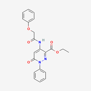 Ethyl 6-oxo-4-(2-phenoxyacetamido)-1-phenyl-1,6-dihydropyridazine-3-carboxylate
