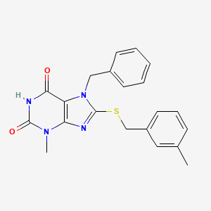 7-benzyl-3-methyl-8-((3-methylbenzyl)thio)-1H-purine-2,6(3H,7H)-dione