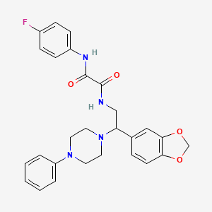 N-[2-(1,3-benzodioxol-5-yl)-2-(4-phenylpiperazin-1-yl)ethyl]-N'-(4-fluorophenyl)ethanediamide