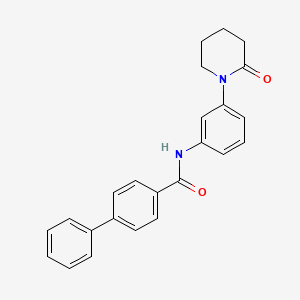 molecular formula C24H22N2O2 B2815152 N-[3-(2-oxopiperidin-1-yl)phenyl]-[1,1'-biphenyl]-4-carboxamide CAS No. 922866-31-7