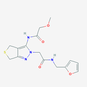 N-(furan-2-ylmethyl)-2-(3-(2-methoxyacetamido)-4,6-dihydro-2H-thieno[3,4-c]pyrazol-2-yl)acetamide