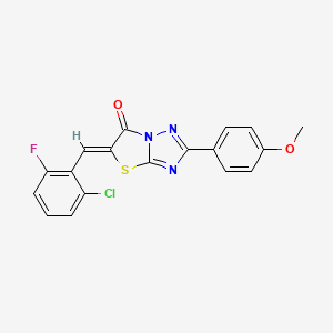 (5Z)-5-(2-chloro-6-fluorobenzylidene)-2-(4-methoxyphenyl)[1,3]thiazolo[3,2-b][1,2,4]triazol-6(5H)-one