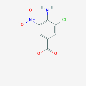molecular formula C11H13ClN2O4 B2815162 Tert-butyl 4-amino-3-chloro-5-nitrobenzoate CAS No. 2248269-69-2