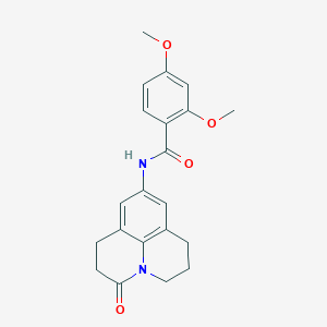 molecular formula C21H22N2O4 B2815198 2,4-Dimethoxy-N-(2-oxo-1-azatricyclo[7.3.1.05,13]trideca-5,7,9(13)-trien-7-yl)benzamide CAS No. 903299-93-4