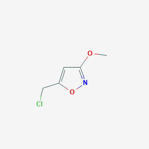 molecular formula C5H6ClNO2 B2815201 5-(Chloromethyl)-3-methoxy-1,2-oxazole CAS No. 35166-40-6