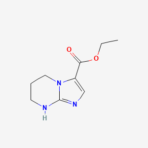 molecular formula C9H13N3O2 B2815204 ethyl 5H,6H,7H,8H-imidazo[1,2-a]pyrimidine-3-carboxylate CAS No. 2089992-77-6