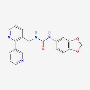 1-([2,3'-Bipyridin]-3-ylmethyl)-3-(benzo[d][1,3]dioxol-5-yl)urea