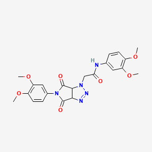 N-(3,4-dimethoxyphenyl)-2-[5-(3,4-dimethoxyphenyl)-4,6-dioxo-4,5,6,6a-tetrahydropyrrolo[3,4-d][1,2,3]triazol-1(3aH)-yl]acetamide