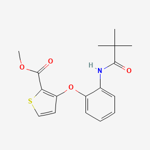 Methyl 3-{2-[(2,2-dimethylpropanoyl)amino]phenoxy}-2-thiophenecarboxylate