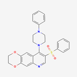 9-(4-Phenylpiperazino)-8-(phenylsulfonyl)-2,3-dihydro[1,4]dioxino[2,3-g]quinoline