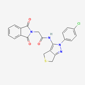 N-(2-(4-chlorophenyl)-4,6-dihydro-2H-thieno[3,4-c]pyrazol-3-yl)-2-(1,3-dioxoisoindolin-2-yl)acetamide