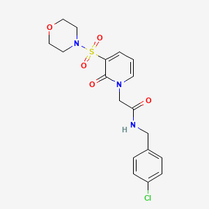 molecular formula C18H20ClN3O5S B2815240 N-(4-chlorobenzyl)-2-(3-(morpholinosulfonyl)-2-oxopyridin-1(2H)-yl)acetamide CAS No. 1251548-31-8