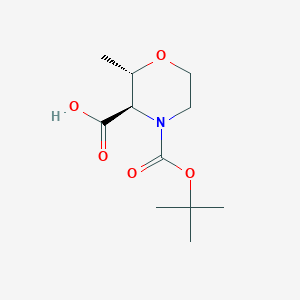 molecular formula C11H19NO5 B2815291 (2S,3R)-4-(Tert-butoxycarbonyl)-2-methylmorpholine-3-carboxylic acid CAS No. 1932139-13-3