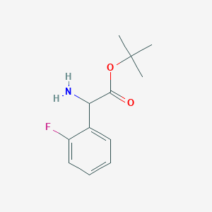 molecular formula C12H16FNO2 B2815293 Tert-butyl 2-amino-2-(2-fluorophenyl)acetate CAS No. 2248258-29-7