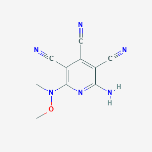 3,4,5-Pyridinetricarbonitrile, 2-amino-6-(N-methoxy-N-methylamino)-
