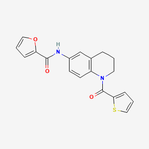 molecular formula C19H16N2O3S B2815354 N-(1-(thiophene-2-carbonyl)-1,2,3,4-tetrahydroquinolin-6-yl)furan-2-carboxamide CAS No. 899735-60-5