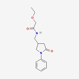 molecular formula C15H20N2O3 B2815366 2-ethoxy-N-[(5-oxo-1-phenylpyrrolidin-3-yl)methyl]acetamide CAS No. 954626-80-3