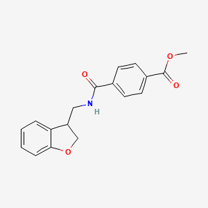 molecular formula C18H17NO4 B2815422 Methyl 4-{[(2,3-dihydro-1-benzofuran-3-yl)methyl]carbamoyl}benzoate CAS No. 2097860-28-9