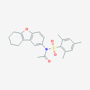 molecular formula C23H25NO4S B281543 N-(MESITYLSULFONYL)-N-(6,7,8,9-TETRAHYDRODIBENZO[B,D]FURAN-2-YL)ACETAMIDE 