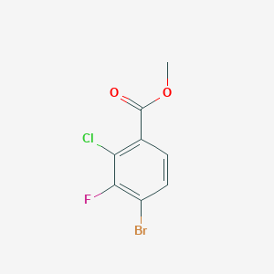 molecular formula C8H5BrClFO2 B2815442 Methyl 4-bromo-2-chloro-3-fluorobenzoate CAS No. 1427390-96-2
